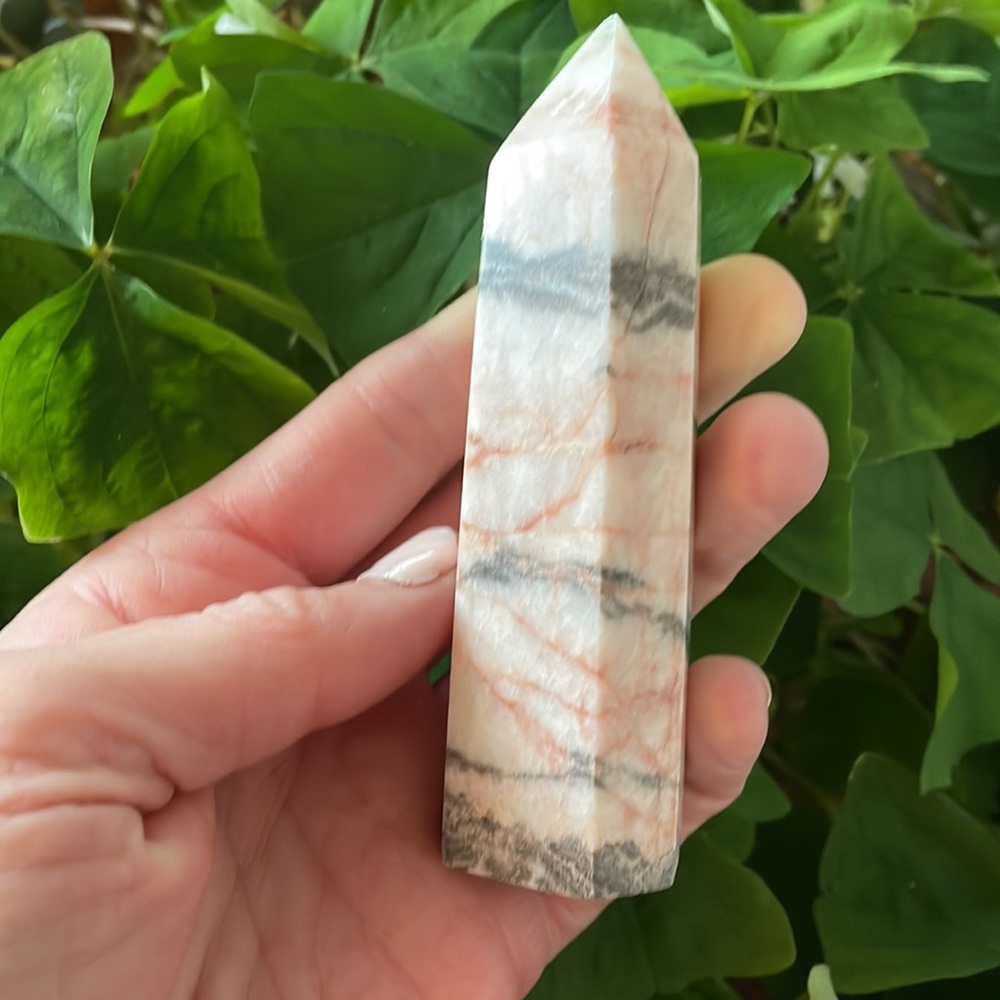 🦓Pink Zebra Jasper Crystal Tower🦓 - Picture 3 of 9